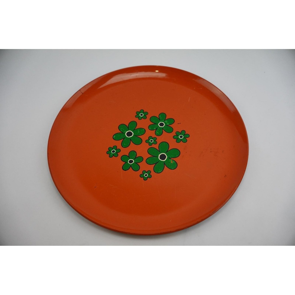 Vintage‎ Orange Floral Tray Made in Japan Serving Dish Retro Kitchen Decor